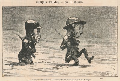 Je commence à trouver ... en temps de neige! ... - Honoré Daumier