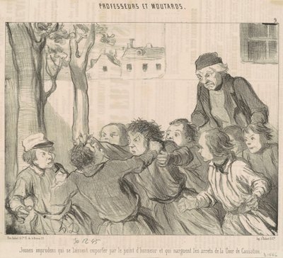 Jeunes imprudents qui se laissent emporter ... - Honoré Daumier