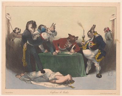 Caricature des grandes puissances européennes lors de la Conférence de Londres - Honoré Daumier