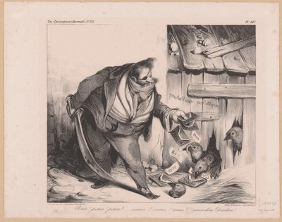 Caricature du roi Louis-Philippe Ier de France en bandit - Honoré Daumier