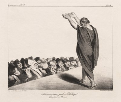 La Caricature, Pl. 454, Athéniens, méfiez-vous de Philippe ! - Honoré Daumier