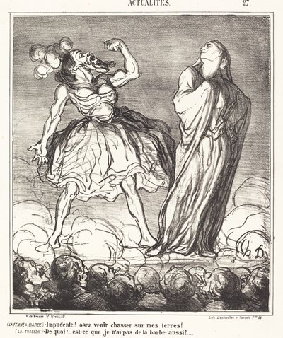 La Femme à barbe - Honoré Daumier