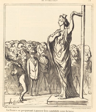La France se préparant à passer... - Honoré Daumier