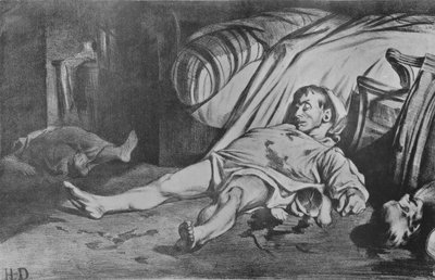 La Rue Transnonian, 1834 - Honoré Daumier