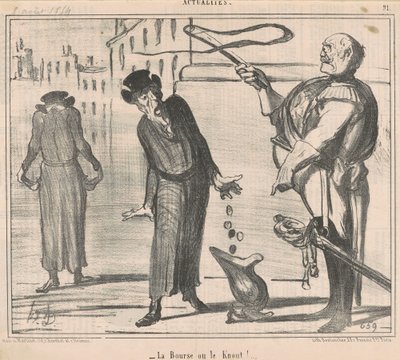 La bourse ou le knout! - Honoré Daumier
