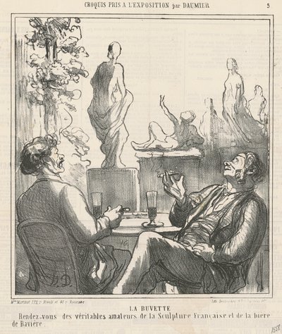 La buvette - Honoré Daumier