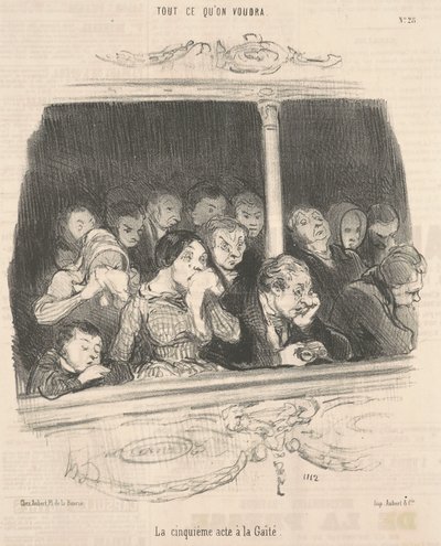 La cinquième acte à la gaité - Honoré Daumier