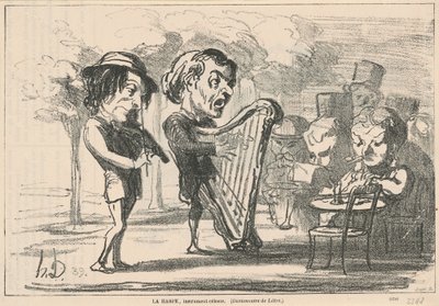 La harpe, instrument céleste - Honoré Daumier