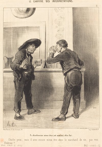 Le Charbonnier aime être (est maître)... - Honoré Daumier