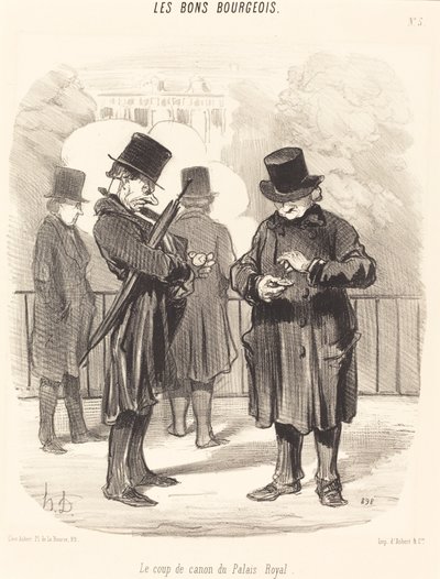 Le Coup de canon du Palais-Royal - Honoré Daumier