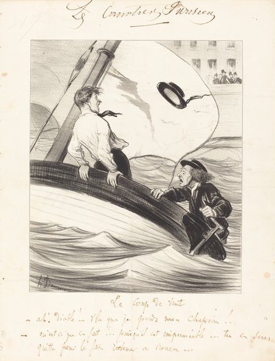 Le coup de vent - Honoré Daumier