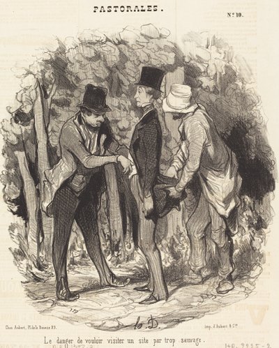 Le Danger de... visiter un site par trop sauvage - Honoré Daumier