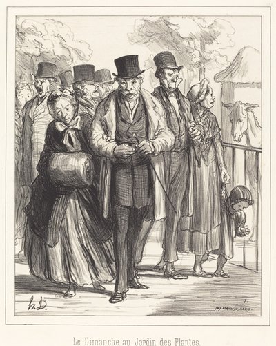 Le Dimanche au Jardin des Plantes - Honoré Daumier