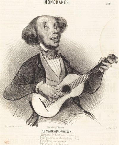 Le Guitariste-Amateur - Honoré Daumier
