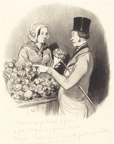 Le jour où il faut se montrer galant - Honoré Daumier