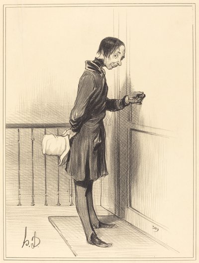 Le Mendiant à domicile - Honoré Daumier