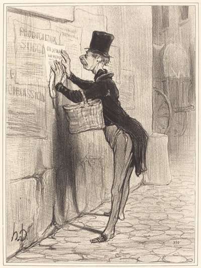 Le placeur - Honoré Daumier