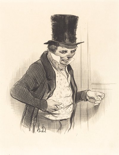 Le portier en tournées de visites - Honoré Daumier