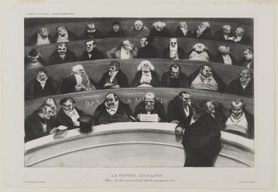 Le Ventre Législatif : Aspect des bancs ministériels de la chambre de prostitution de 1834 - Honoré Daumier