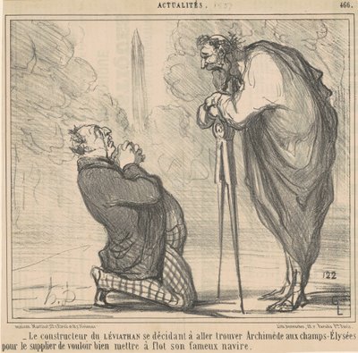 Le constructeur du Léviathan se décidant... - Honoré Daumier