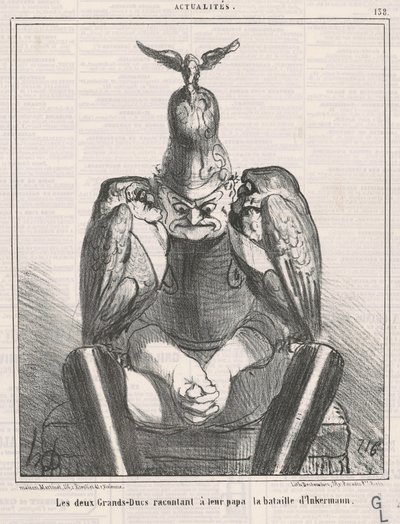 Le deux grands ducs racontant... Inkermann - Honoré Daumier
