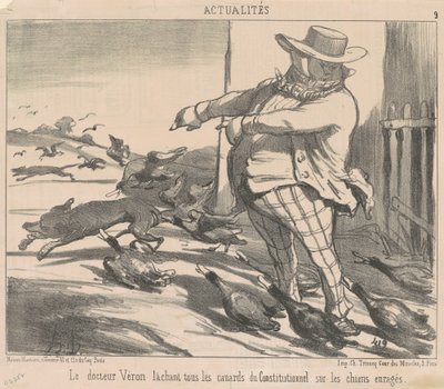 Le docteur Véron lâchant tous les canards... - Honoré Daumier