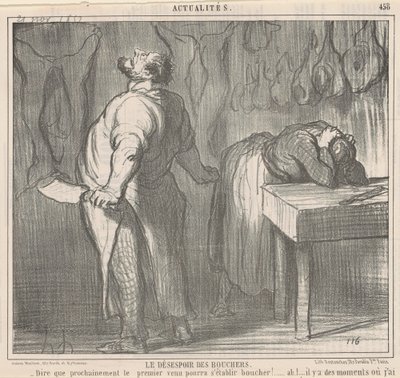Le désespoir des bouchers - Honoré Daumier
