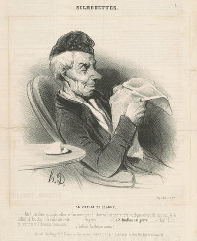 Le lecture du journal - Honoré Daumier