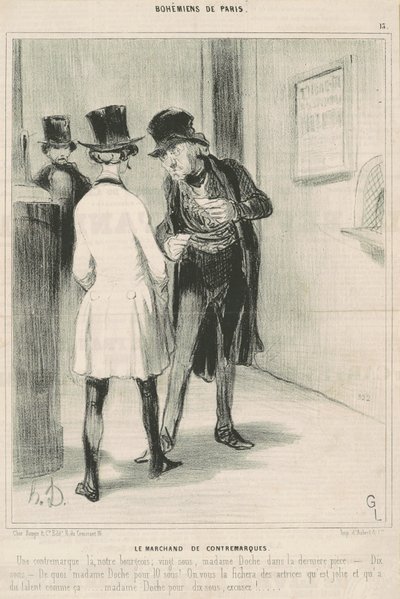 Le marchand de contremarques - Honoré Daumier
