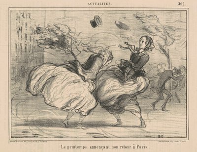 Le printemps annonçant son retour à Paris - Honoré Daumier