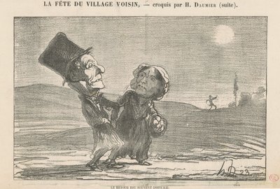 Le retour est souvent difficile - Honoré Daumier