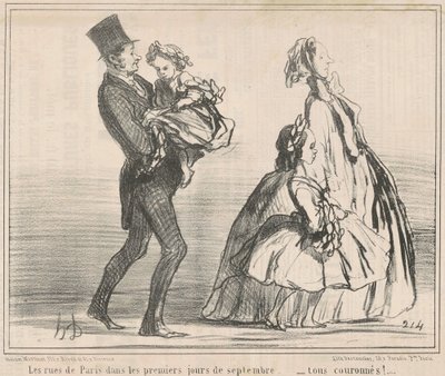Les rues de Paris dans les premiers jours de Septembre - Honoré Daumier