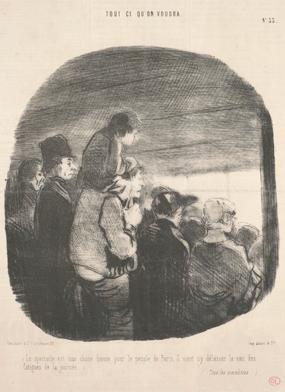Le spectacle est une chose bonne pour le peuple de Paris - Honoré Daumier