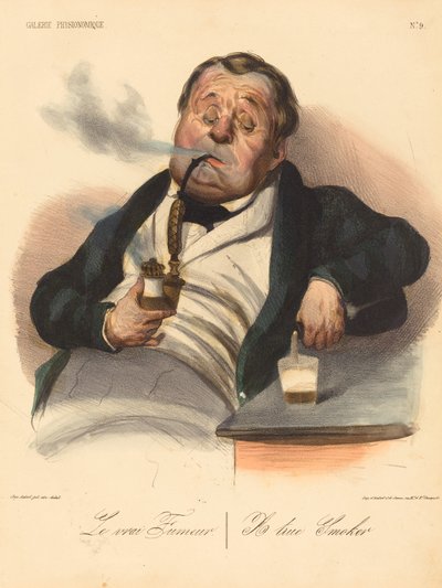 Le vrai Fumeur - Honoré Daumier