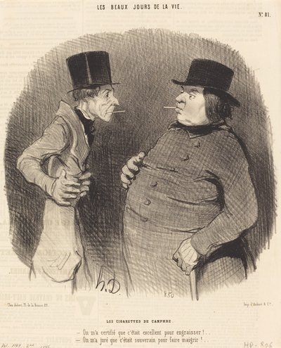 Les cigarettes de camphre - Honoré Daumier