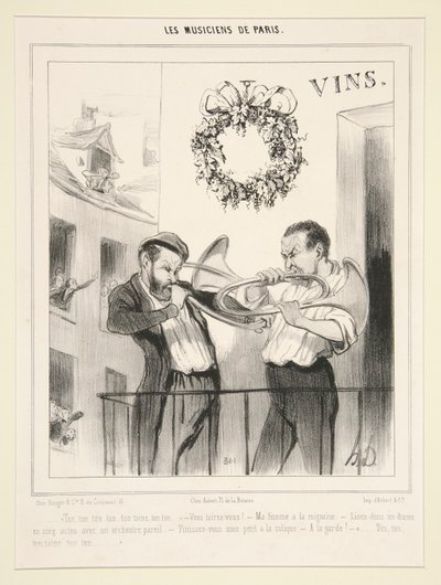 Les Musiciens de Paris: Ton, ton, ton - Honoré Daumier
