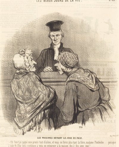 Les Voisines devant le juge de paix - Honoré Daumier