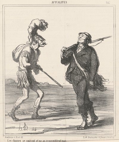 Les chasses ne se ressemblent pas - Honoré Daumier