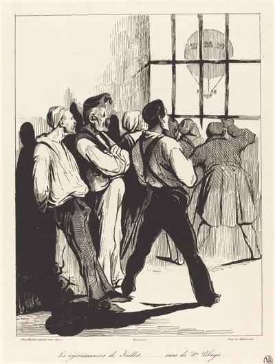 Les réjouissances de Juillet... vues de Ste. Pélagie - Honoré Daumier