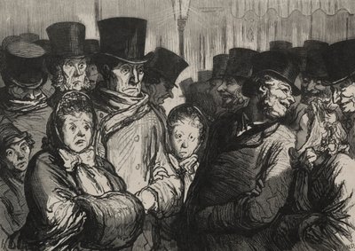 Les théâtres : sortant du drame et sortant des funambules - Honoré Daumier