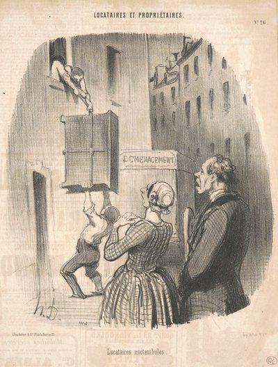 Locataires noctambules - Honoré Daumier