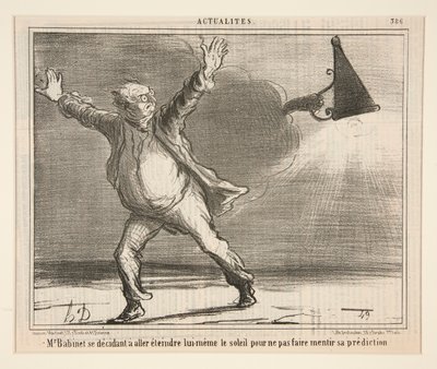 M. Babinet se décidant à aller éteindre lui-même - Honoré Daumier