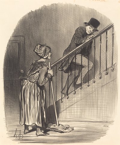 Ma femme est-elle à la maison? - Honoré Daumier