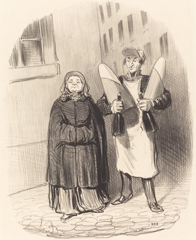 Madame Chapotard se disposant à faire ses confitures - Honoré Daumier