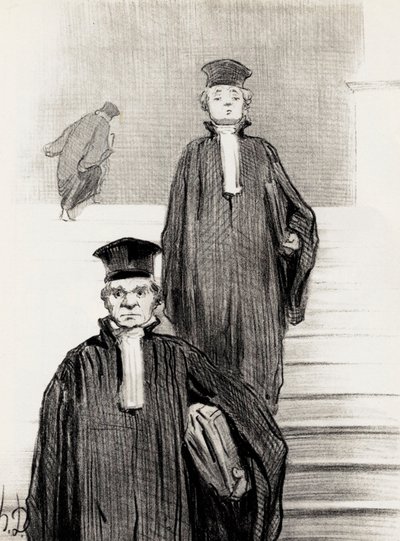 Escalier principal du Palais de Justice, 1848 - Honoré Daumier