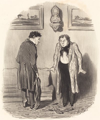 Mais quand je vous dis que je ne peux pas remuer les pieds... - Honoré Daumier