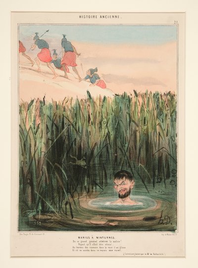 Marius à Minturnes. De ce grand général admirez la malice - Honoré Daumier