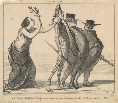Mmrs. Cobden, Gladsone et Brigth - Honoré Daumier