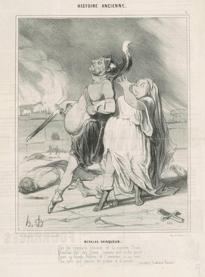 Ménélas vainqueur - Honoré Daumier