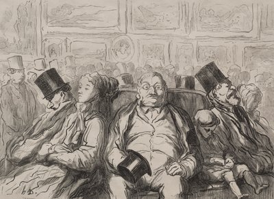 Moment de repos dans le Salon Carré - Honoré Daumier